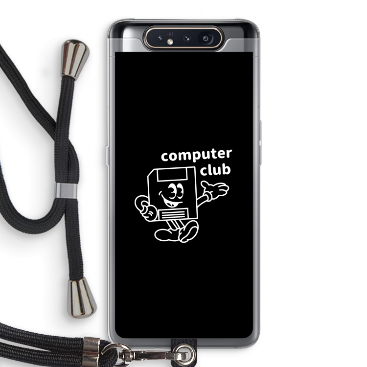 CaseCompany Floppyhead: Samsung Galaxy A80 Transparant Hoesje met koord
