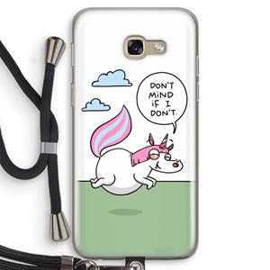 CaseCompany Unicorn: Samsung Galaxy A5 (2017) Transparant Hoesje met koord