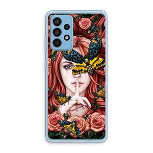 CaseCompany Lady Moth: Samsung Galaxy A52 Transparant Hoesje