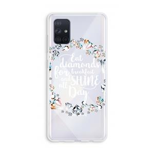 CaseCompany Diamonds: Galaxy A71 Transparant Hoesje