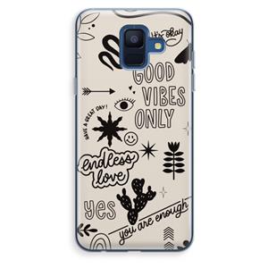 CaseCompany Good vibes: Samsung Galaxy A6 (2018) Transparant Hoesje