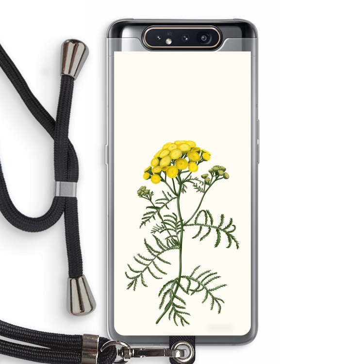 CaseCompany Tansy: Samsung Galaxy A80 Transparant Hoesje met koord