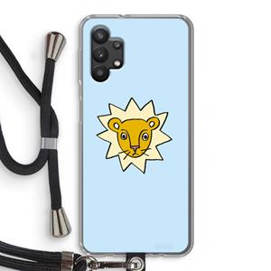 CaseCompany Kleine leeuw: Samsung Galaxy A32 5G Transparant Hoesje met koord