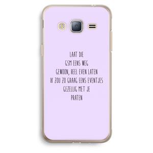 CaseCompany GSM: Samsung Galaxy J3 (2016) Transparant Hoesje