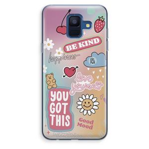 CaseCompany Positivity: Samsung Galaxy A6 (2018) Transparant Hoesje