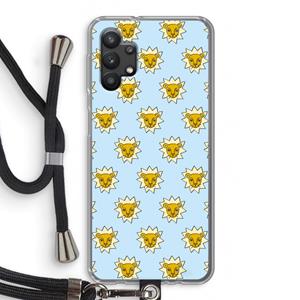 CaseCompany Leeuwenkoppen: Samsung Galaxy A32 5G Transparant Hoesje met koord