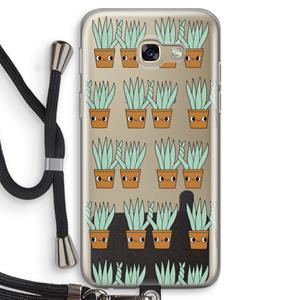 CaseCompany Sansevieria: Samsung Galaxy A5 (2017) Transparant Hoesje met koord