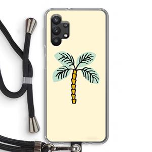 CaseCompany Palmboom: Samsung Galaxy A32 5G Transparant Hoesje met koord