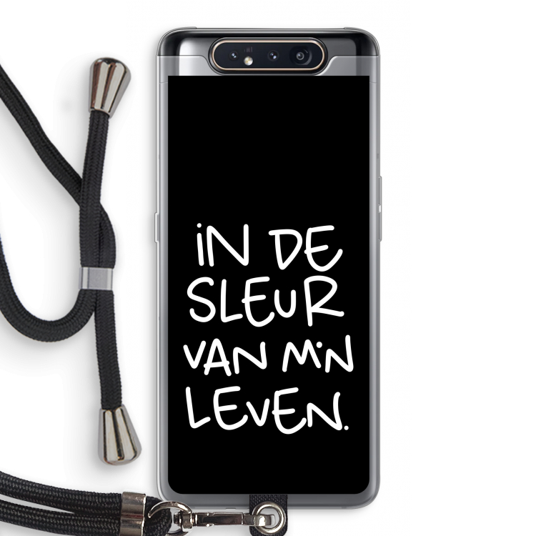 CaseCompany De Sleur: Samsung Galaxy A80 Transparant Hoesje met koord