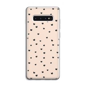 CaseCompany Kleine kattenkopjes: Samsung Galaxy S10 4G Transparant Hoesje