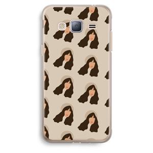 CaseCompany Bonjour mon amour: Samsung Galaxy J3 (2016) Transparant Hoesje