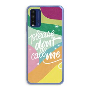 CaseCompany Don't call: Xiaomi Redmi 9T Transparant Hoesje