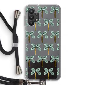 CaseCompany Paradise: Samsung Galaxy A32 5G Transparant Hoesje met koord