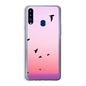 CaseCompany Fly away: Samsung Galaxy A20s Transparant Hoesje