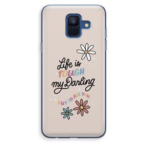 CaseCompany Tough Life: Samsung Galaxy A6 (2018) Transparant Hoesje