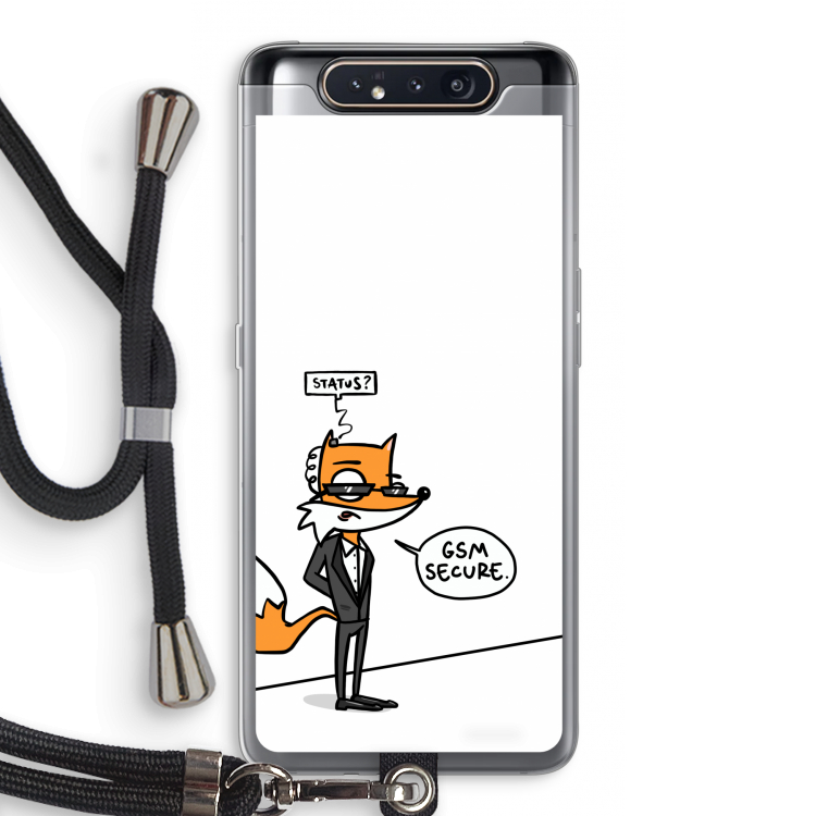 CaseCompany GSM secure: Samsung Galaxy A80 Transparant Hoesje met koord