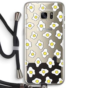 CaseCompany Spiegeleitjes: Samsung Galaxy S7 Edge Transparant Hoesje met koord
