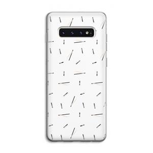 CaseCompany Hipster stripes: Samsung Galaxy S10 4G Transparant Hoesje