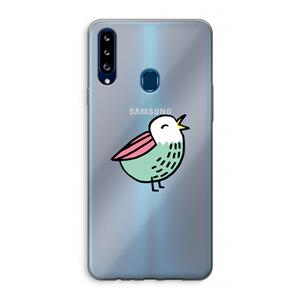 CaseCompany Birdy: Samsung Galaxy A20s Transparant Hoesje