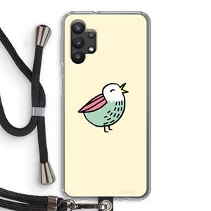CaseCompany Birdy: Samsung Galaxy A32 5G Transparant Hoesje met koord