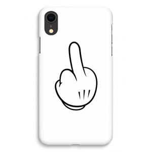 CaseCompany Middle finger white: iPhone XR Volledig Geprint Hoesje