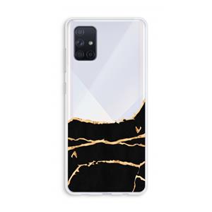 CaseCompany Gouden marmer: Galaxy A71 Transparant Hoesje