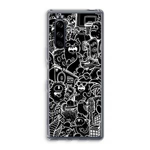 CaseCompany Vexx Black City : Sony Xperia 5 Transparant Hoesje