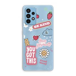 CaseCompany Positivity: Samsung Galaxy A52 Transparant Hoesje