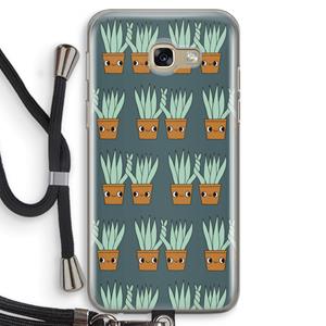 CaseCompany Sansevieria: Samsung Galaxy A5 (2017) Transparant Hoesje met koord