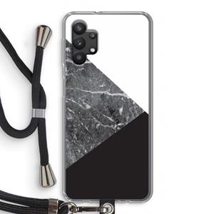 CaseCompany Combinatie marmer: Samsung Galaxy A32 5G Transparant Hoesje met koord