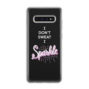 CaseCompany Sparkle quote: Samsung Galaxy S10 4G Transparant Hoesje