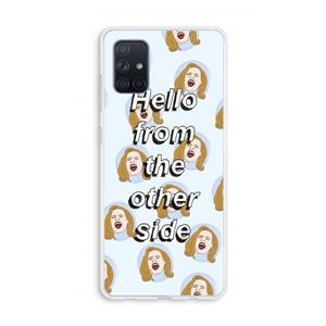 CaseCompany Hello: Galaxy A71 Transparant Hoesje
