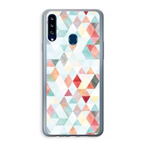 CaseCompany Gekleurde driehoekjes pastel: Samsung Galaxy A20s Transparant Hoesje
