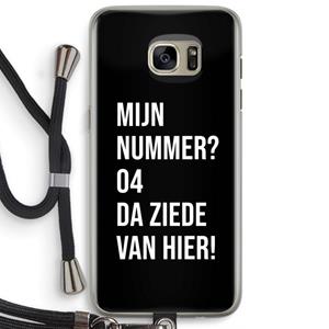 CaseCompany Da ziede van hier - Zwart: Samsung Galaxy S7 Edge Transparant Hoesje met koord