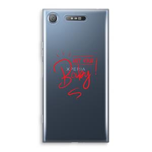 CaseCompany Not Your Baby: Sony Xperia XZ1 Transparant Hoesje