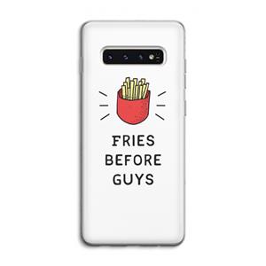 CaseCompany Fries before guys: Samsung Galaxy S10 4G Transparant Hoesje