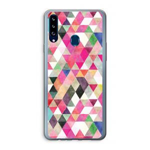 CaseCompany Gekleurde driehoekjes: Samsung Galaxy A20s Transparant Hoesje