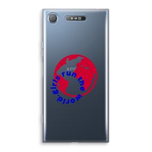 CaseCompany Run The World: Sony Xperia XZ1 Transparant Hoesje