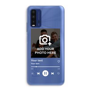 CaseCompany Music Player: Xiaomi Redmi 9T Transparant Hoesje