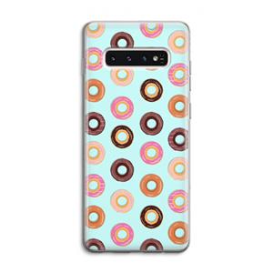 CaseCompany Donuts: Samsung Galaxy S10 4G Transparant Hoesje