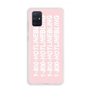 CaseCompany Hotline bling pink: Galaxy A71 Transparant Hoesje