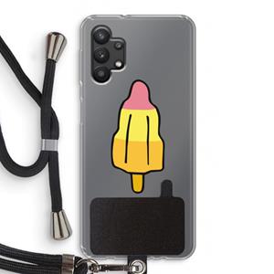CaseCompany Raketijsje: Samsung Galaxy A32 5G Transparant Hoesje met koord