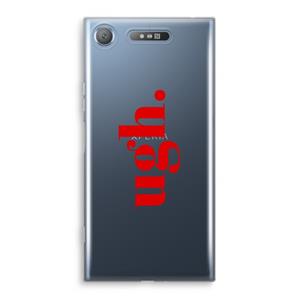 CaseCompany Ugh: Sony Xperia XZ1 Transparant Hoesje
