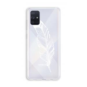 CaseCompany Pluim: Galaxy A71 Transparant Hoesje