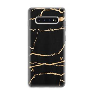 CaseCompany Gouden marmer: Samsung Galaxy S10 4G Transparant Hoesje