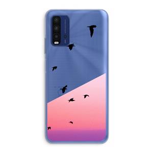 CaseCompany Fly away: Xiaomi Redmi 9T Transparant Hoesje