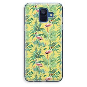 CaseCompany Flamingo party: Samsung Galaxy A6 (2018) Transparant Hoesje