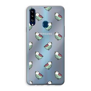 CaseCompany Vogeltjes: Samsung Galaxy A20s Transparant Hoesje