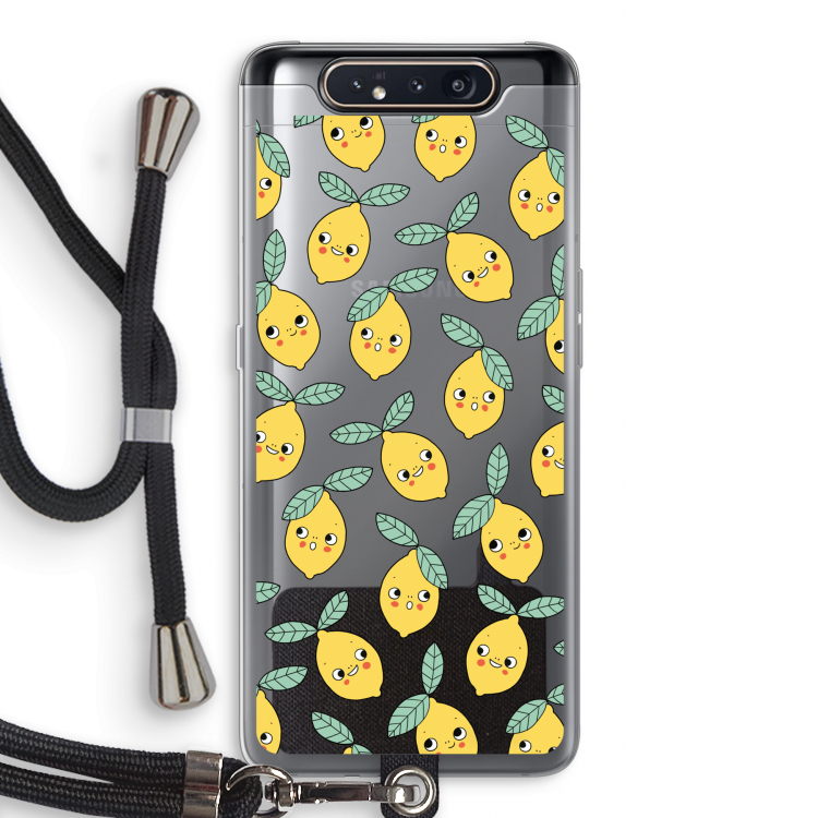 CaseCompany Citroenen: Samsung Galaxy A80 Transparant Hoesje met koord
