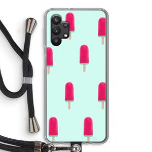 CaseCompany Waterijsje: Samsung Galaxy A32 5G Transparant Hoesje met koord